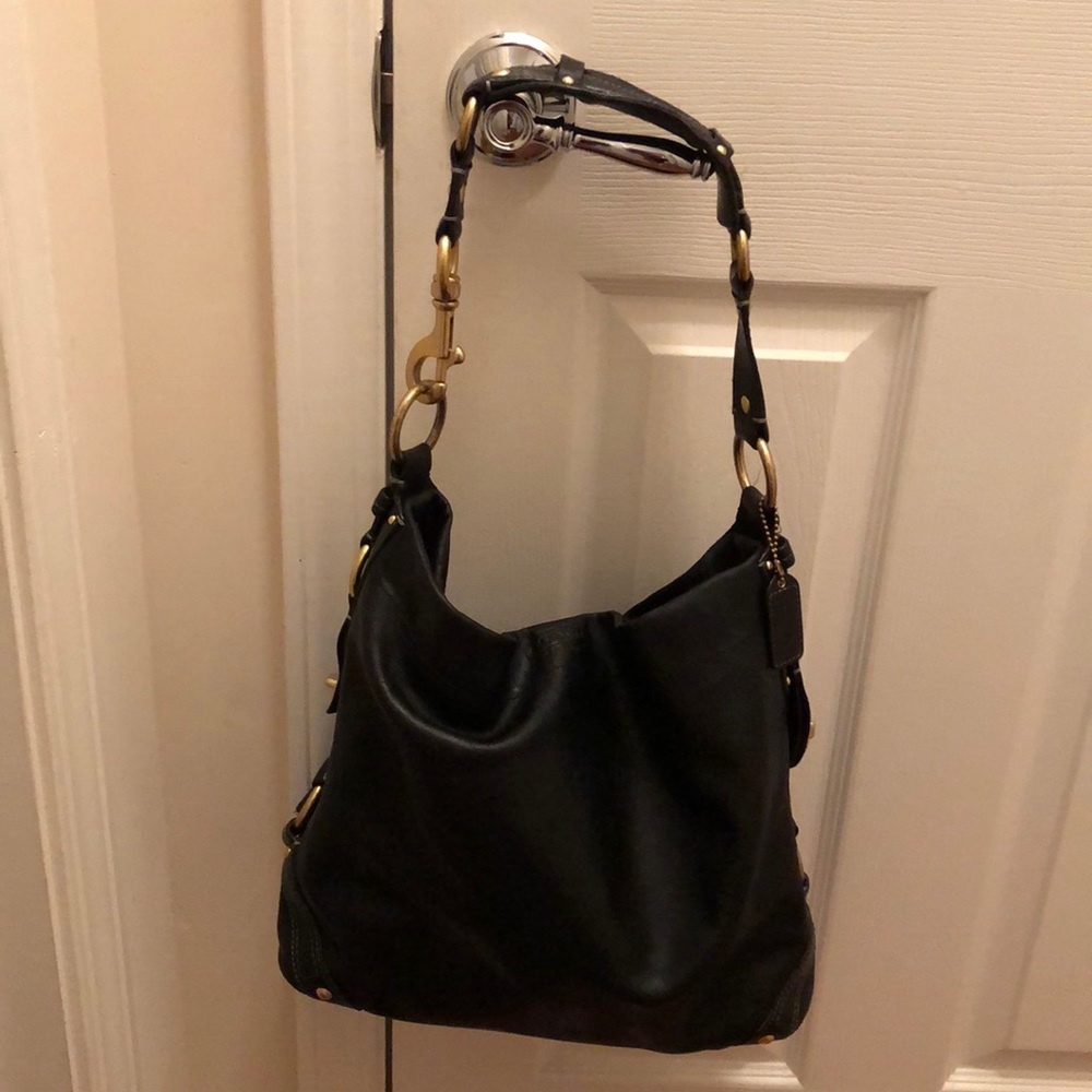Coach Carly Large Leather Hobo.